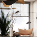 Black Wheel Pendant Light - LUUGAA