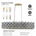 Champagne Gold Oval Crystal Chandelier - LUUGAA
