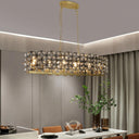 Champagne Gold Oval Crystal Chandelier - LUUGAA
