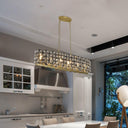 Champagne Gold Oval Crystal Chandelier - LUUGAA