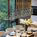 Champagne Gold Oval Crystal Chandelier - LUUGAA