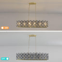 Champagne Gold Oval Crystal Chandelier - LUUGAA
