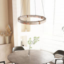 Circle Travertine Pendant Lamp - LUUGAA