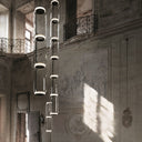 Cylindrical Clear Glass Chandelier - LUUGAA