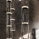 Cylindrical Clear Glass Chandelier - LUUGAA