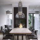 Cylindrical Clear Glass Chandelier - LUUGAA