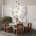 Cylindrical Clear Glass Chandelier - LUUGAA
