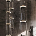 Cylindrical Clear Glass Chandelier - LUUGAA