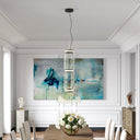 Cylindrical Clear Glass Chandelier - LUUGAA