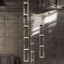 Cylindrical Clear Glass Chandelier - LUUGAA