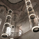 Cylindrical Clear Glass Chandelier - LUUGAA