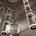 Cylindrical Clear Glass Chandelier - LUUGAA