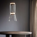 Cylindrical Clear Glass Chandelier - LUUGAA