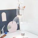 Cylindrical Clear Glass Chandelier - LUUGAA