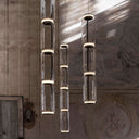 Cylindrical Clear Glass Chandelier - LUUGAA