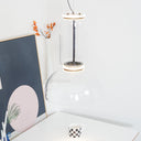 Cylindrical Clear Glass Chandelier - LUUGAA
