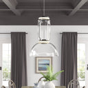 Cylindrical Clear Glass Chandelier - LUUGAA