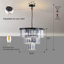 Dante Black Crystal Chandelier - LUUGAA