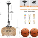 Earth Light Rattan Woven Pendant Light - LUUGAA
