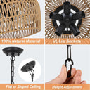 Earth Light Rattan Woven Pendant Light - LUUGAA