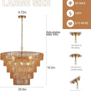 Eden Glow Rattan Woven Pendant Light - LUUGAA