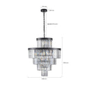Elysian Black Crystal Chandelier - LUUGAA