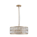 Golden Aura Modern Crystal Drum Chandelier - LUUGAA