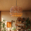 Manzhu Shahua Rattan Woven Pendant Light - LUUGAA