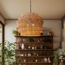 Manzhu Shahua Rattan Woven Pendant Light - LUUGAA