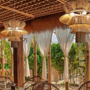 Manzhu Shahua Rattan Woven Pendant Light - LUUGAA