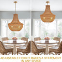 Meadow Breeze Rattan Woven Pendant Light - LUUGAA