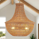 Meadow Breeze Rattan Woven Pendant Light - LUUGAA