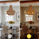Meadow Breeze Rattan Woven Pendant Light - LUUGAA