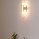 Melange Elongated Alabaster Wall Lamp - LUUGAA