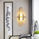 Melange Elongated Alabaster Wall Lamp - LUUGAA