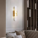 Melange Elongated Alabaster Wall Lamp - LUUGAA