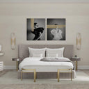 Melange Elongated Alabaster Wall Lamp - LUUGAA