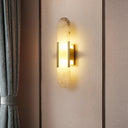 Melange Elongated Alabaster Wall Lamp - LUUGAA