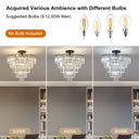 Modern Black Crystal Chandelier - LUUGAA