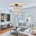 Modern Black Crystal Chandelier - LUUGAA