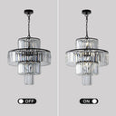 Modern Black Crystal Chandelier B - LUUGAA