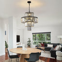 Modern Black Crystal Chandelier B - LUUGAA