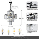 Modern Black Crystal Chandelier B - LUUGAA