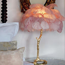 Ostrich Feather Table Lamp - LUUGAA