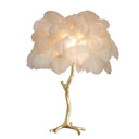Ostrich Feather Table Lamp - LUUGAA