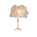 Ostrich Feather Table Lamp - LUUGAA