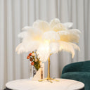 Ostrich Feather Table Lamp - LUUGAA