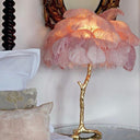 Ostrich Feather Table Lamp - LUUGAA