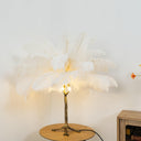 Ostrich Feather Table Lamp - LUUGAA