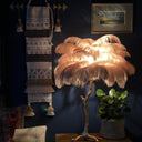 Ostrich Feather Table Lamp - LUUGAA